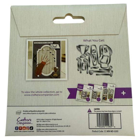 Crafters Companion Golf King 17 Piece Paper Crafts Die Set - Picture 2 of 2